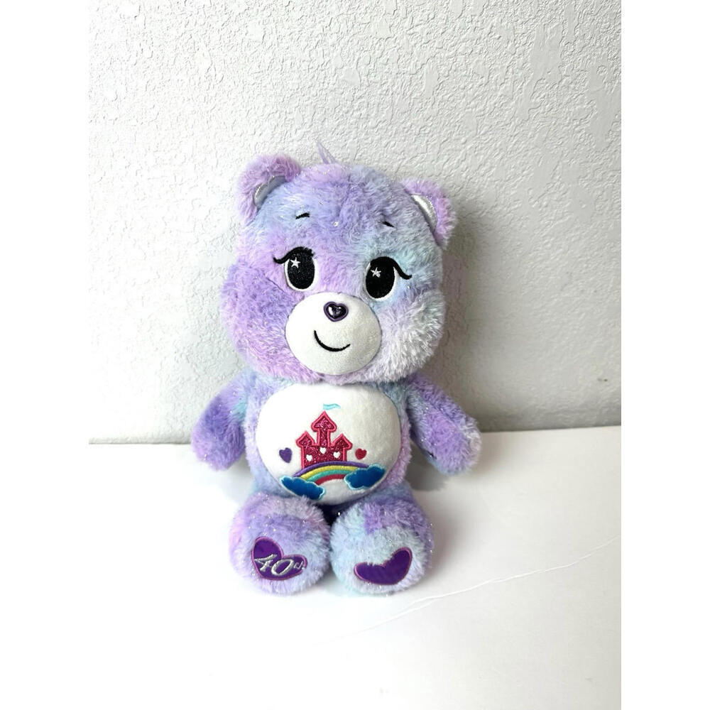 Care Bears Plush Toy Plush Care A Lot Bear 40th Anniversary Rainbow Purple Bear